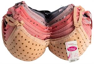 BH'er med vattering ass. størrelser og farver. Pakke med 120 stks.