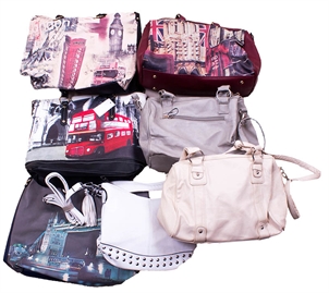 Dame tasker i fede farver og design 