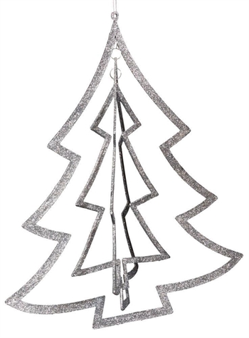 Juleuro - juletræ med sølvglimmer