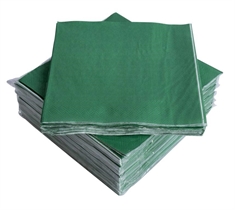 Papirservietter - Grønne - Kasse med 1200 servietter - 33x33 cm.